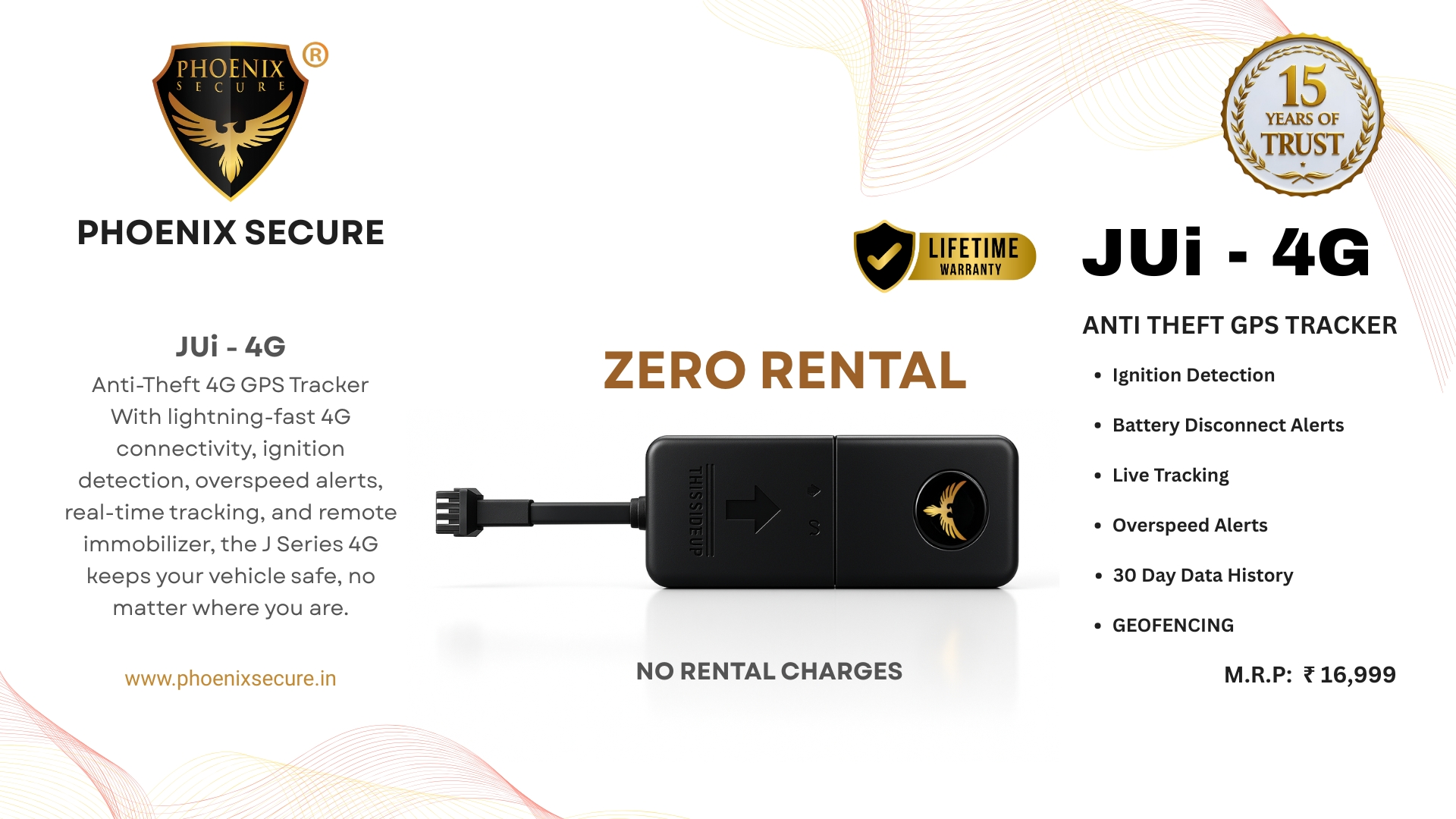 JUi lifetime subscription car tracker