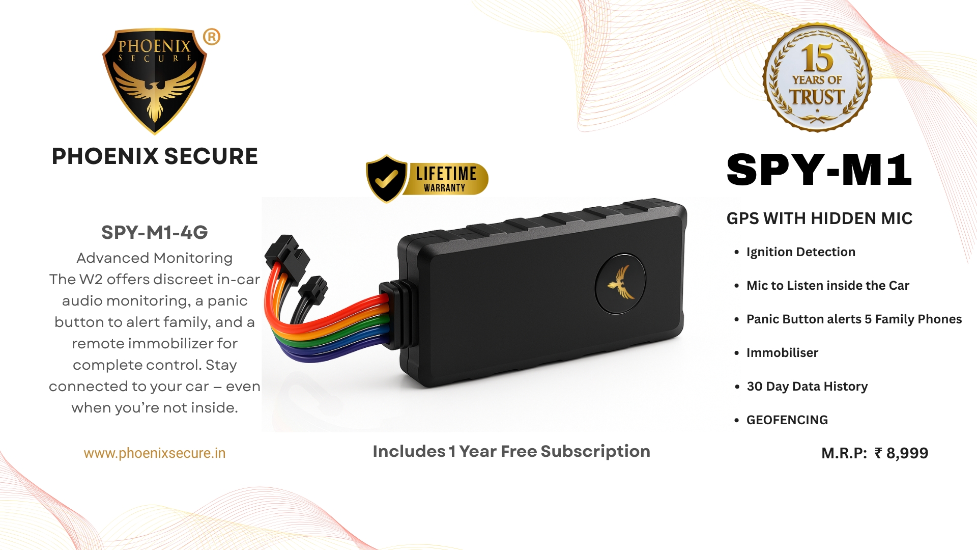 SPY-M1 advanced monitoring oriented GPS tracker
